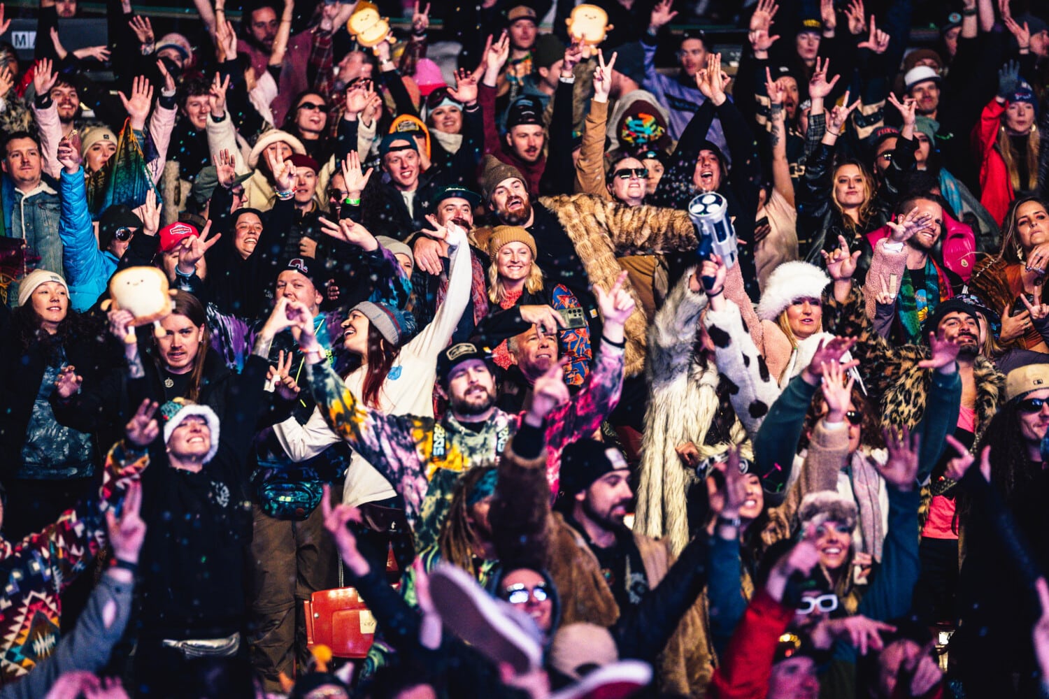 Concertgoers enjoy music at the 2024 Après at the Amp.