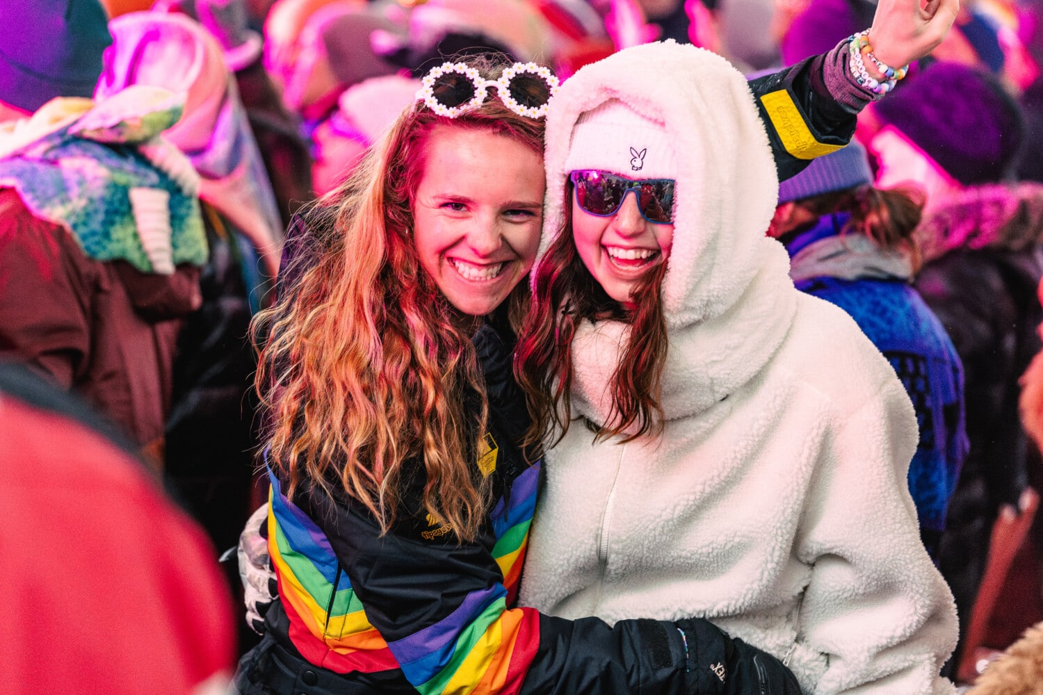 Concertgoers enjoy music at the 2024 Après at the Amp.
