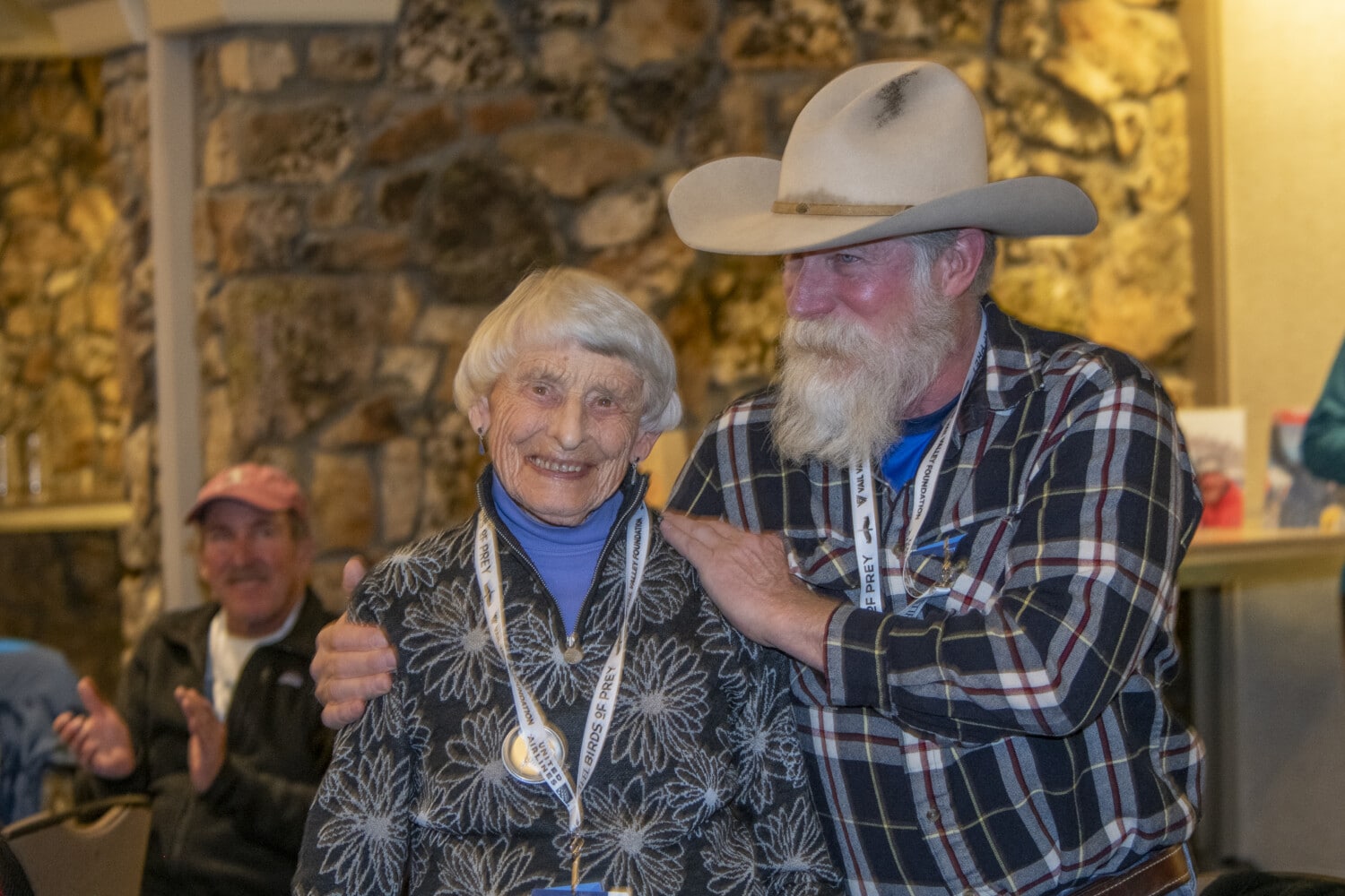 Mary Pownall at the 2024 Birds of Prey Volunteer Party