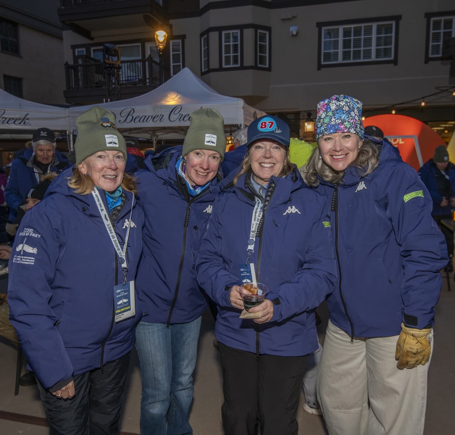 Volunteers at the women's week Birds of Prey volunteer party in 2024